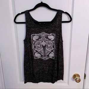 Elephant mandala tank top